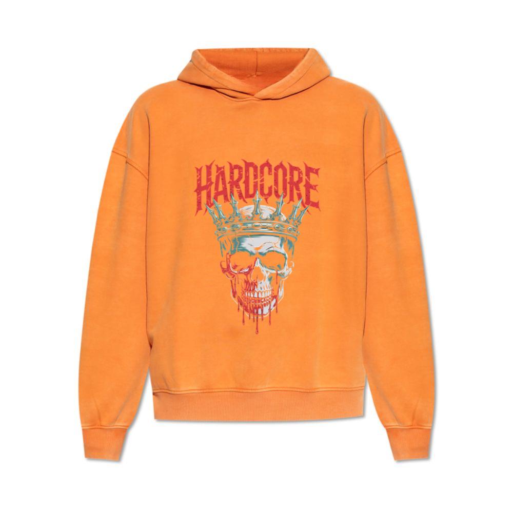 Hardcore Skull King Crown Dark Graphic Hoodies