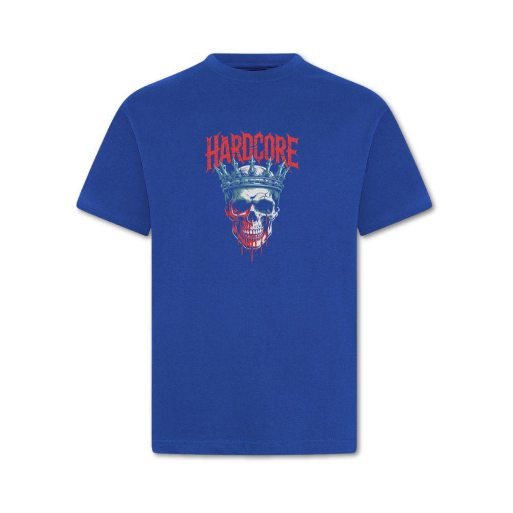 Hardcore Skull King Crown Dark Graphic T-Shirt