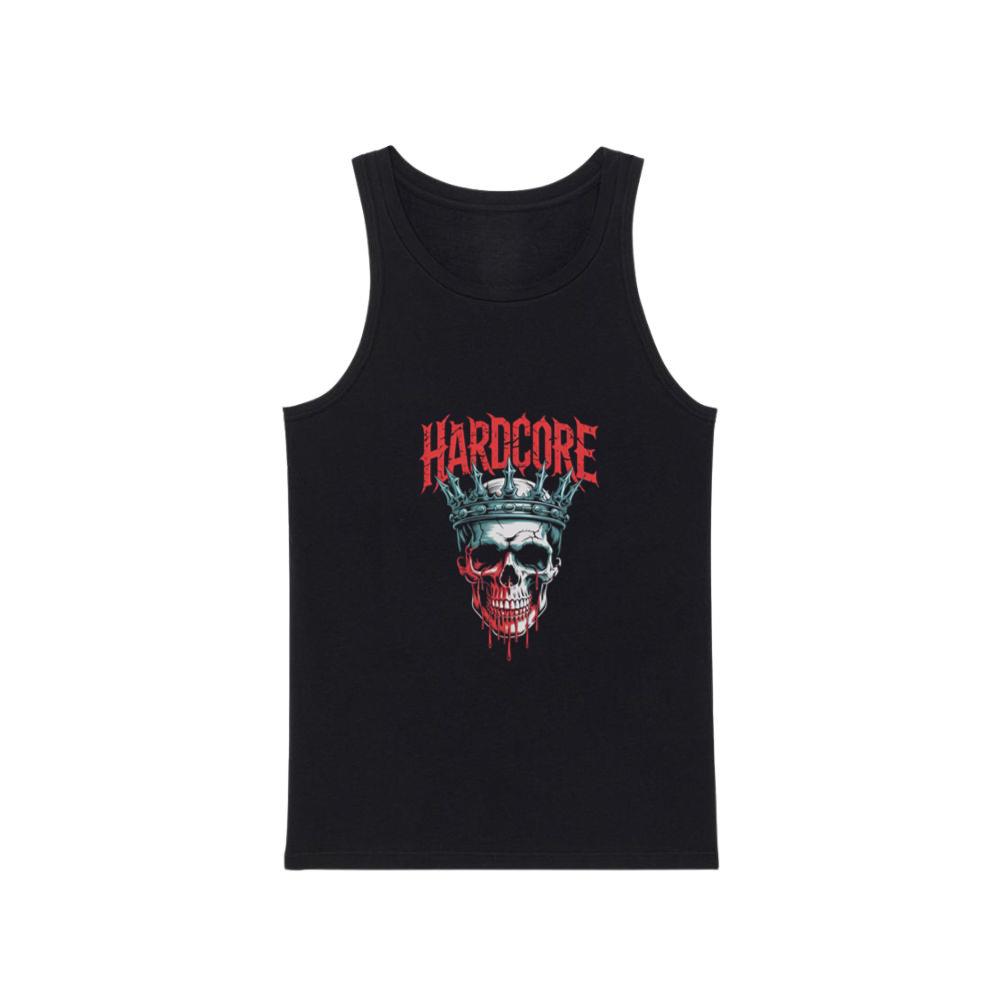 Hardcore Skull King Crown Dark Graphic Tank Top