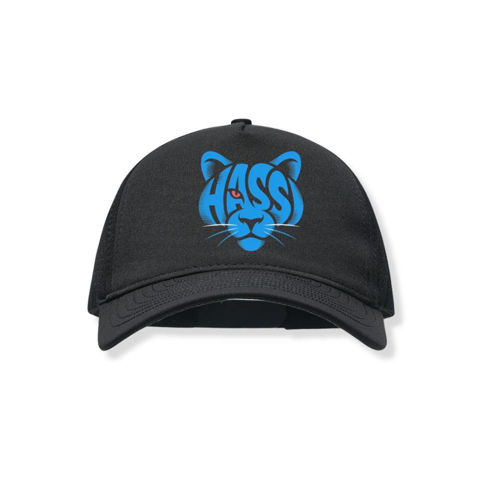 Hass Blue Panther Retro Animal Graphic Black Hat