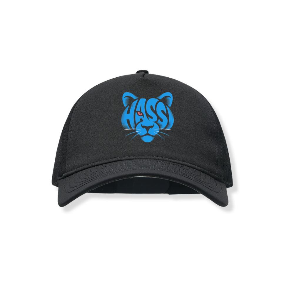 Hass Blue Panther Retro Animal Graphic Black Hat