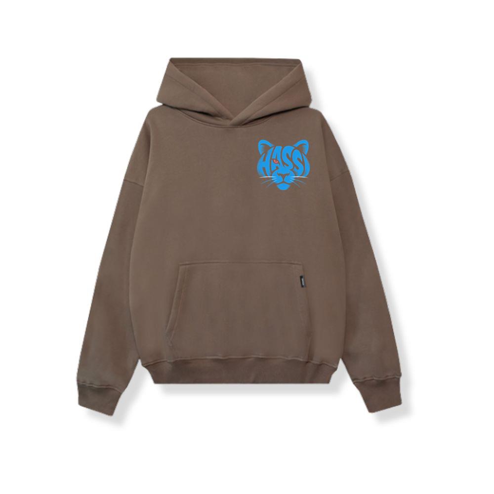 Hass Blue Panther Retro Animal Graphic Hoodie - Image 2