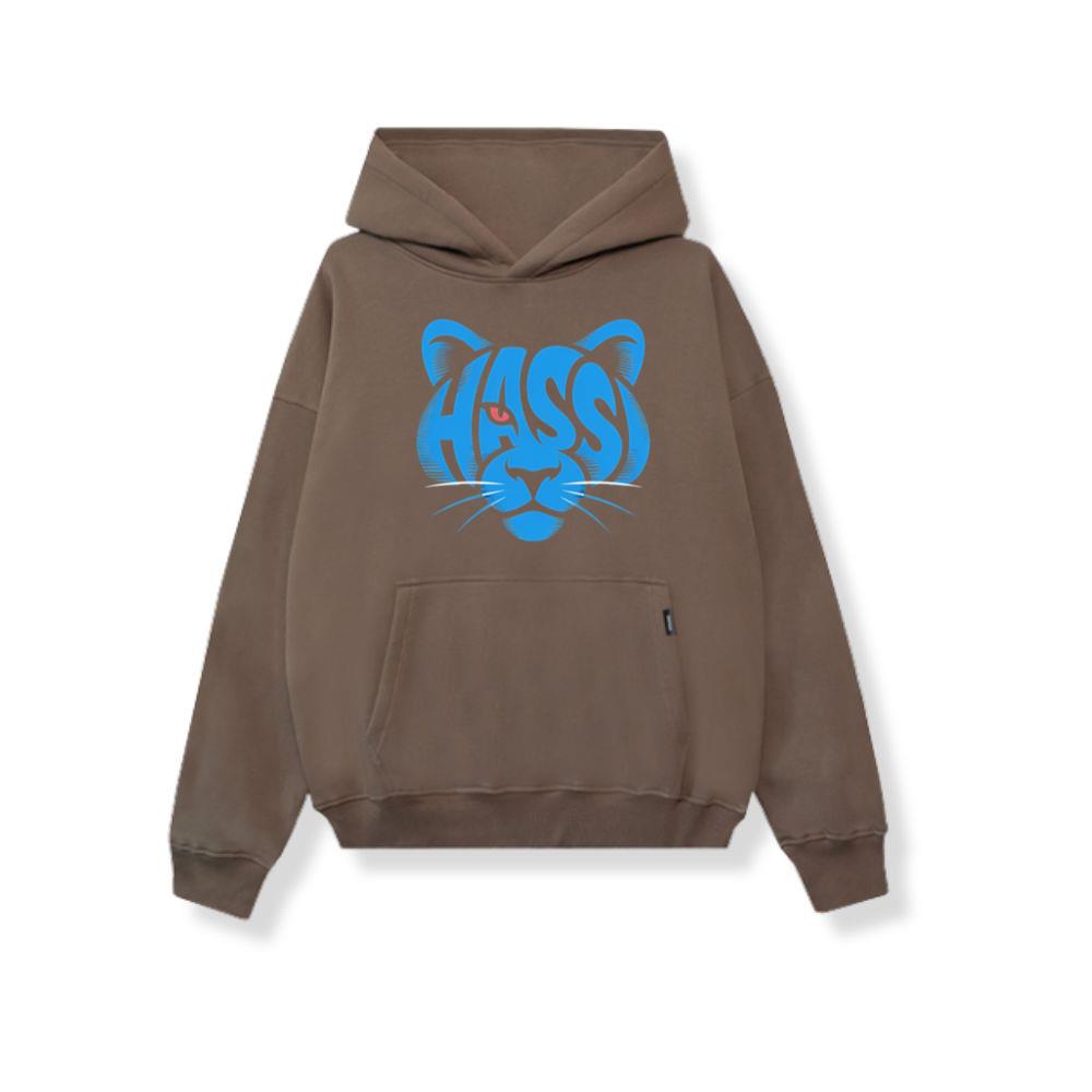 Hass Blue Panther Retro Animal Graphic Hoodie - Image 2