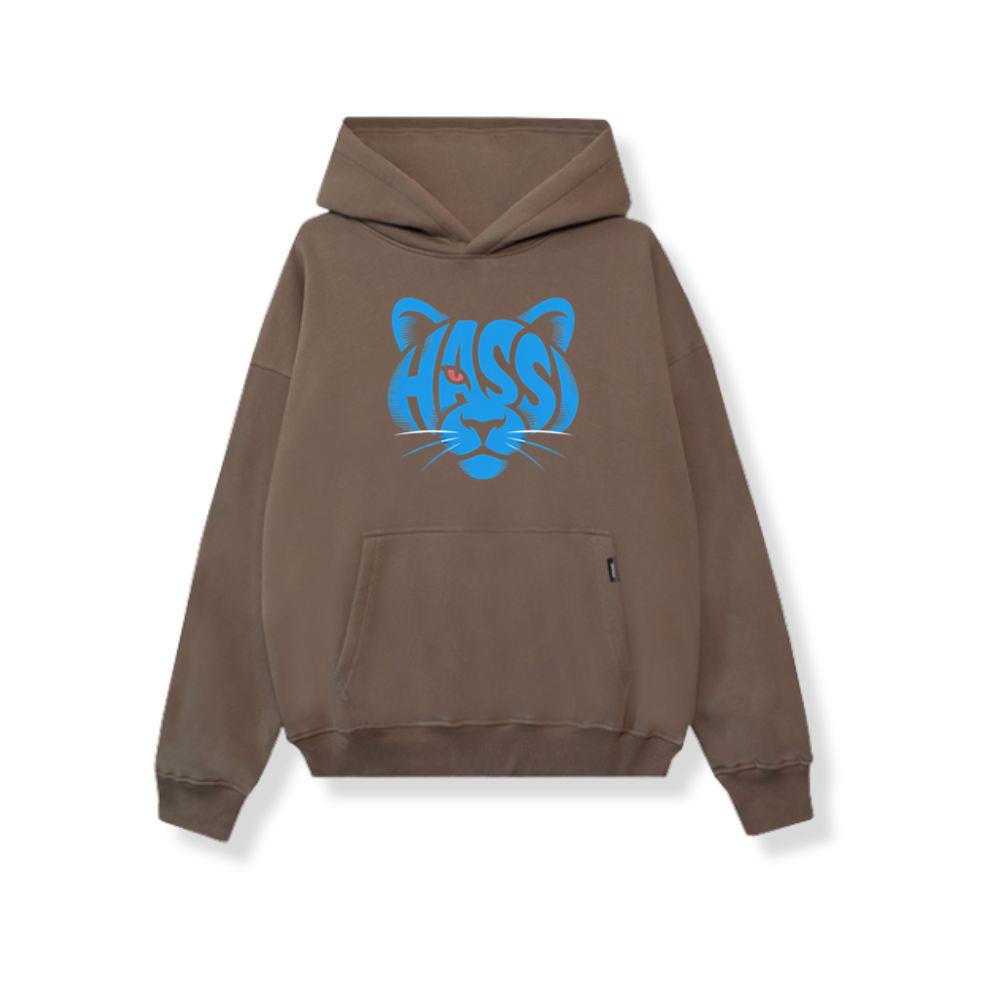 Hass Blue Panther Retro Animal Graphic Hoodie - Image 3