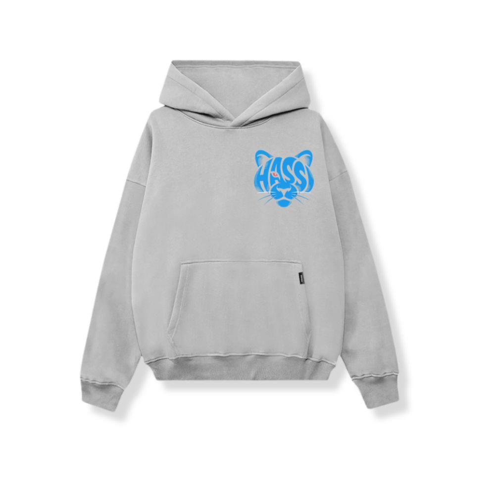 Hass Blue Panther Retro Animal Graphic Hoodie