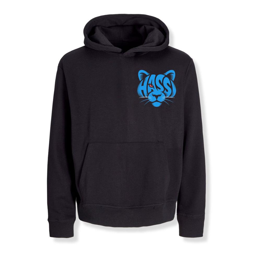 Hass Blue Panther Retro Animal Graphic Hoodie
