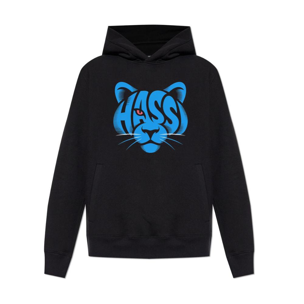 Hass Blue Panther Retro Animal Graphic Hoodies