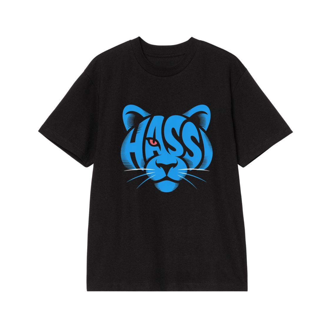 Hass Blue Panther Retro Animal Graphic T-Shirt