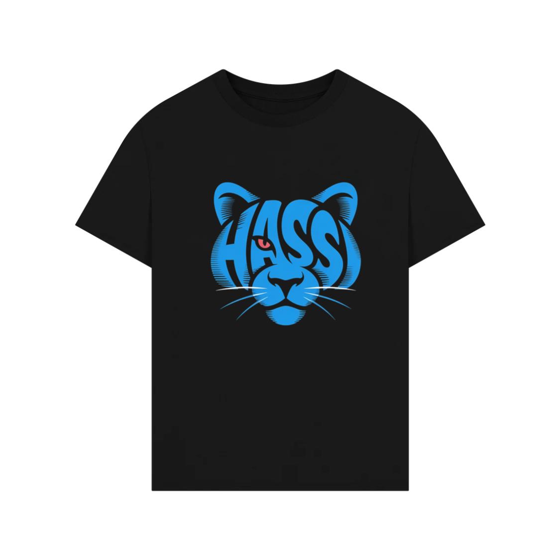 Hass Blue Panther Retro Animal Graphic T-Shirt