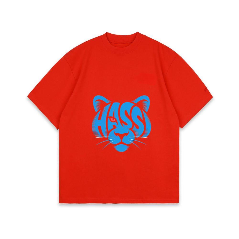 Hass Blue Panther Retro Animal Graphic T-Shirt