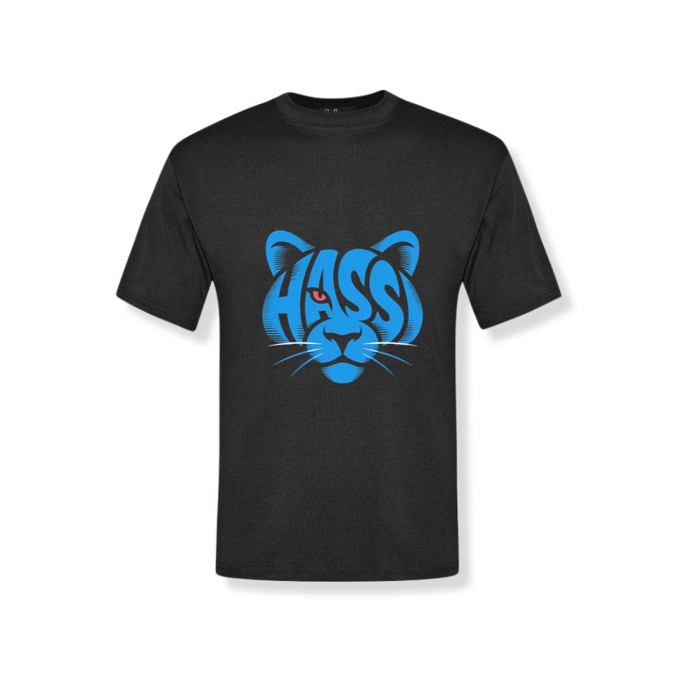 Hass Blue Panther Retro Animal Graphic T-Shirt