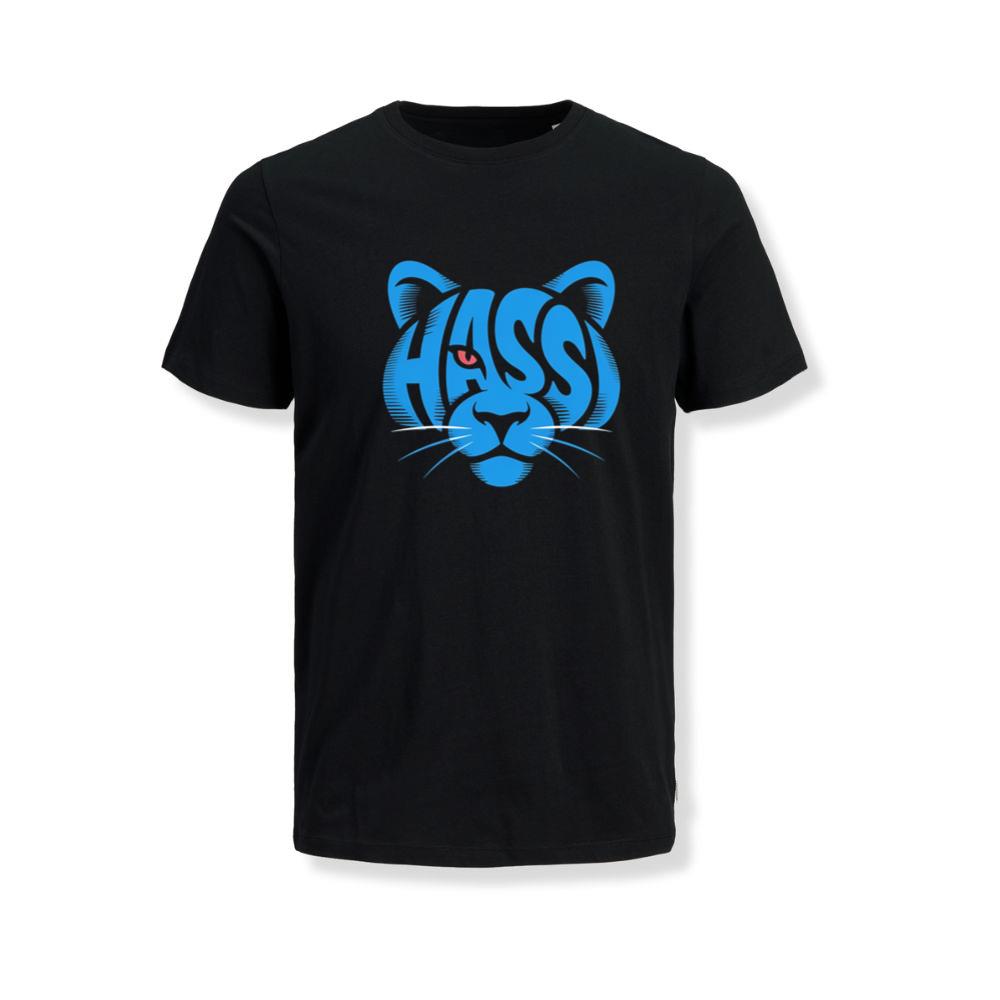 Hass Blue Panther Retro Animal Graphic T-Shirt