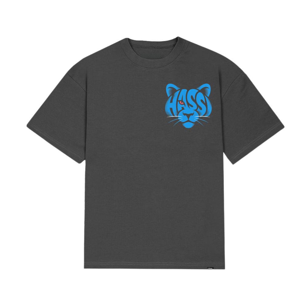 Hass Blue Panther Retro Animal Graphic T-Shirt - Image 3