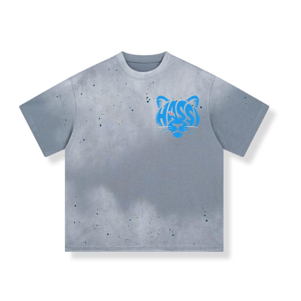 Hass Blue Panther Retro Animal Graphic T-Shirt - Image 3