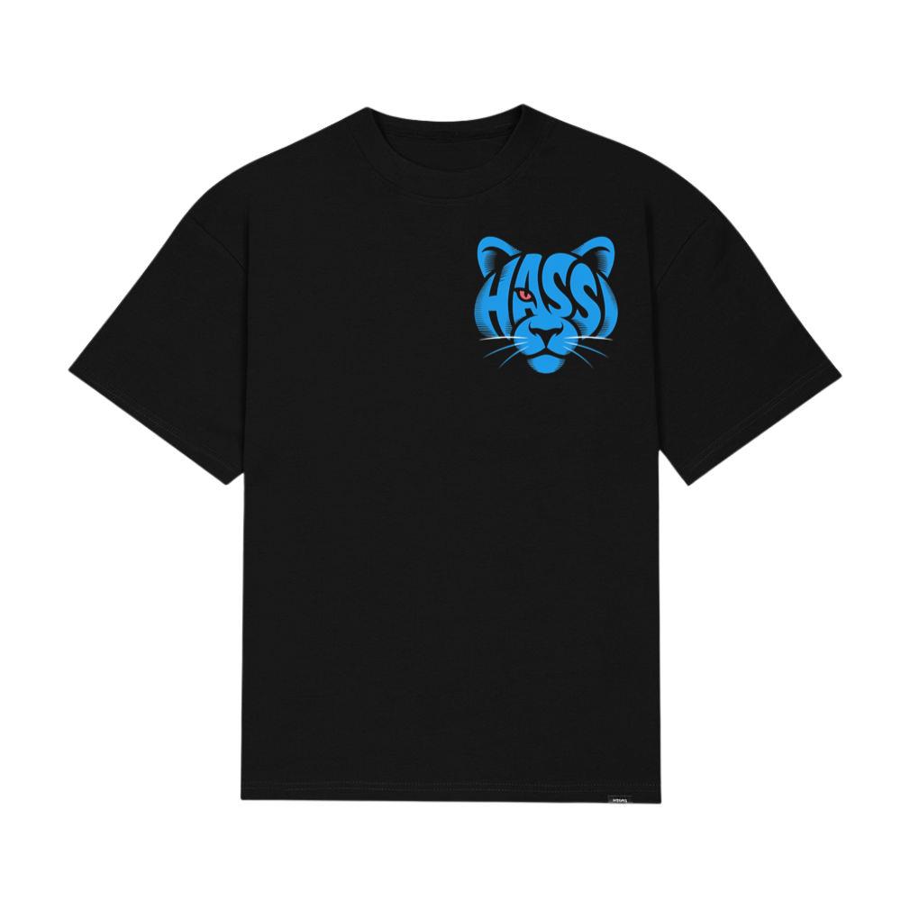 Hass Blue Panther Retro Animal Graphic T-Shirt - Image 3