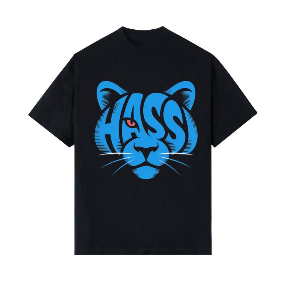 Hass Blue Panther Retro Animal Graphic T-Shirts