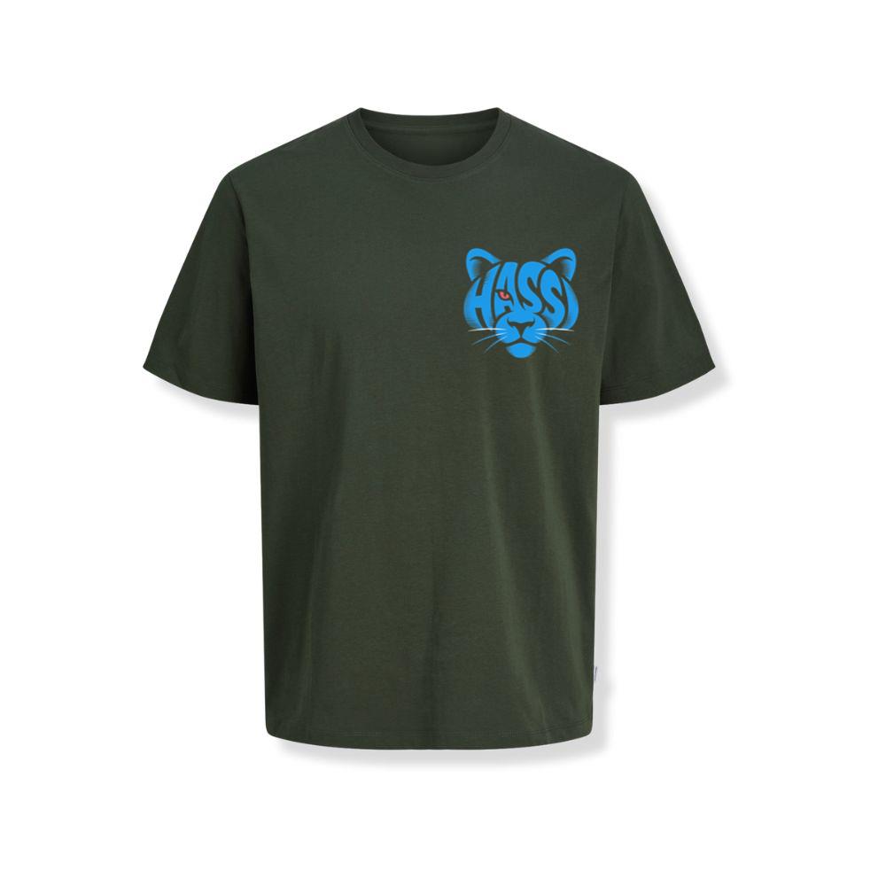 Hass Blue Panther Retro Animal Graphic T-Shirts