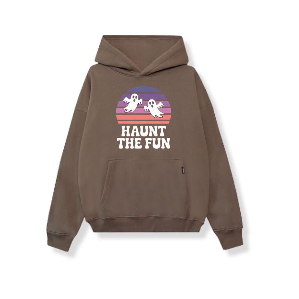 Haunt the Fun Ghost Sunset Retro Cartoon Design Hoodies 2
