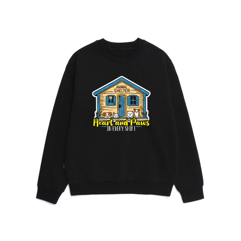 Heart and Paws In Every Dog Owner Animal Shelter Rescue Graphic Sweatshirt