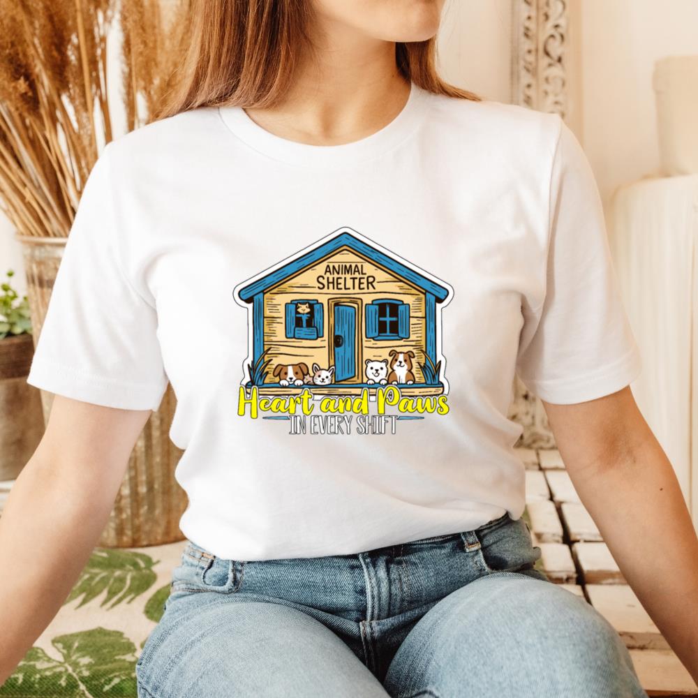 Heart and Paws In Every Dog Owner Animal Shelter Rescue Graphic T-Shirt