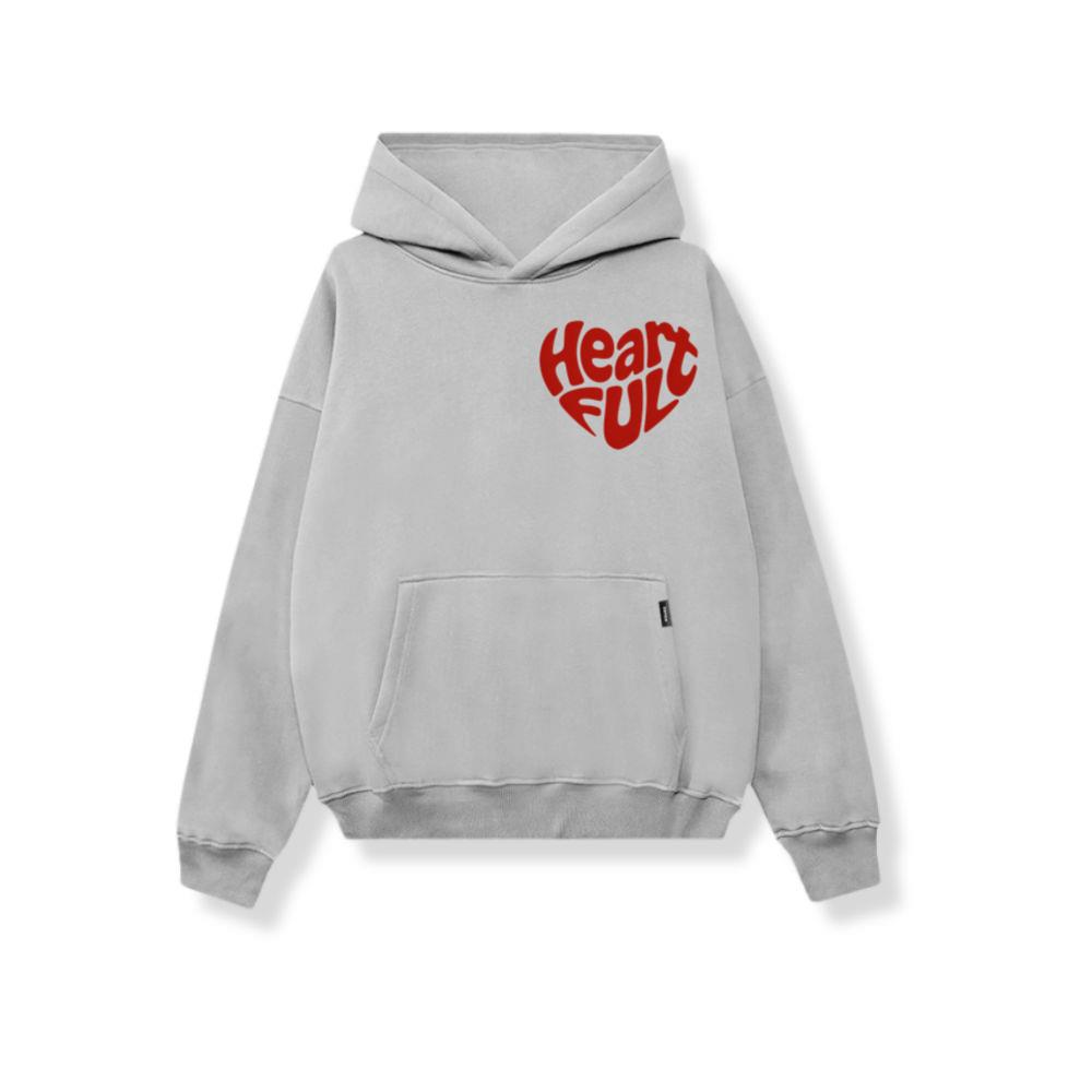 Heart Full Retro Typography Love Graphic Hoodies