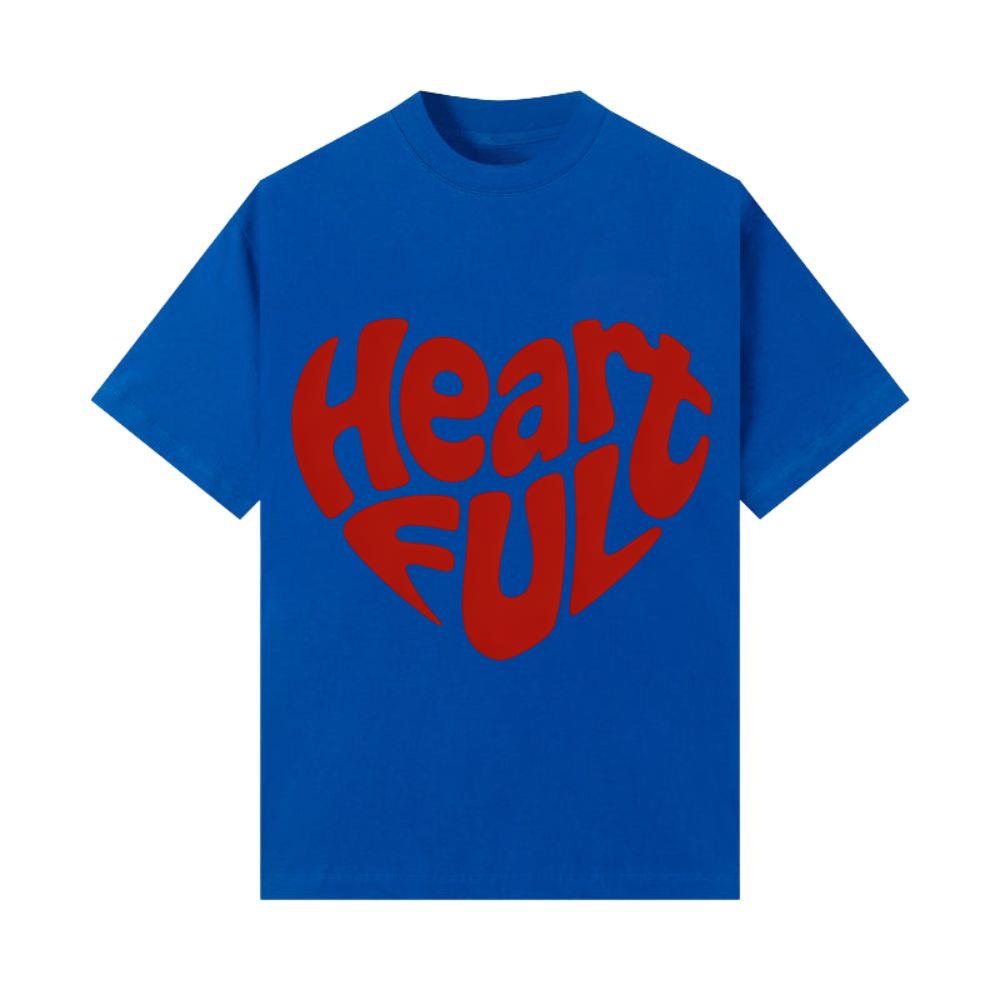 Heart Full Retro Typography Love Graphic T-Shirt