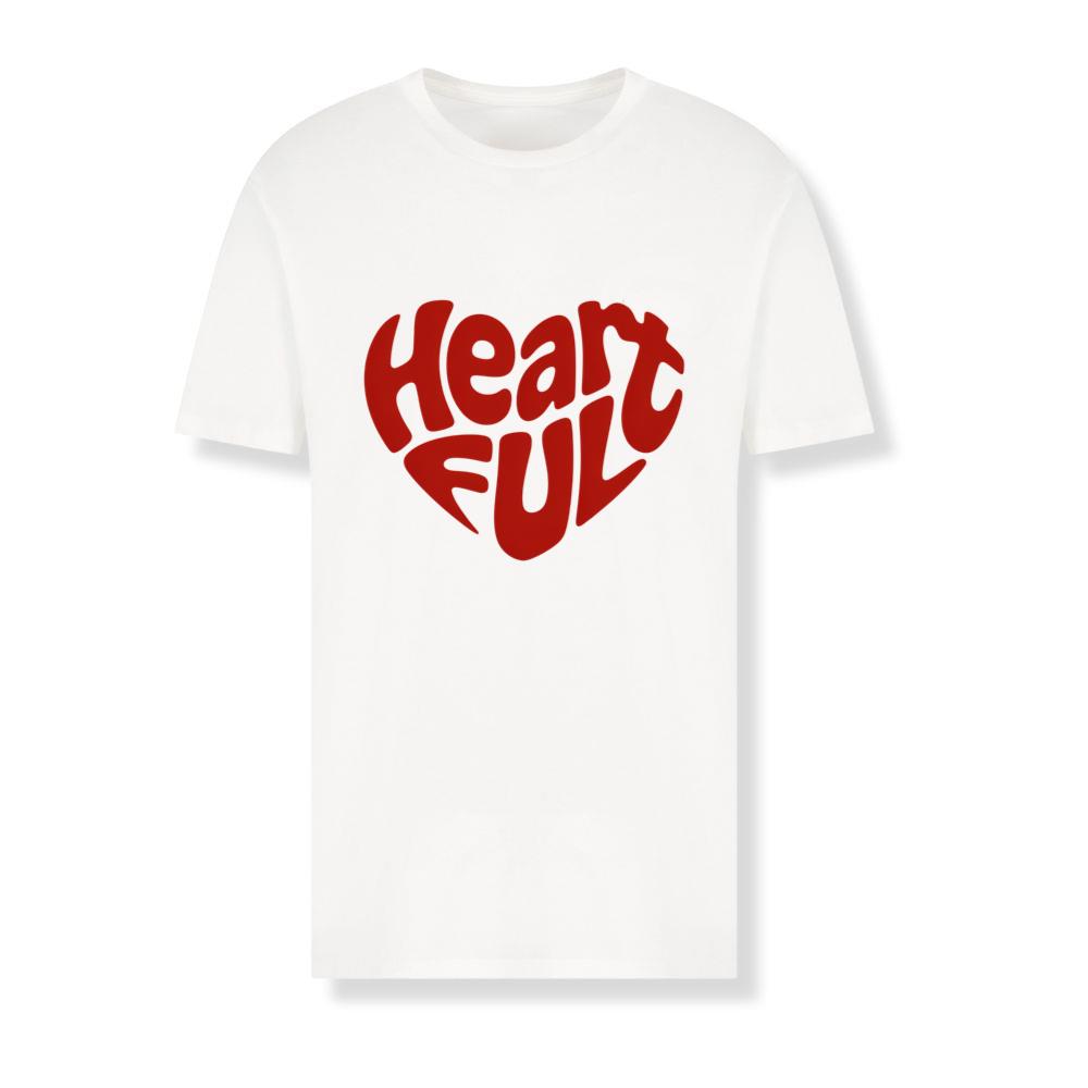 Heart Full Retro Typography Love Graphic T-Shirts