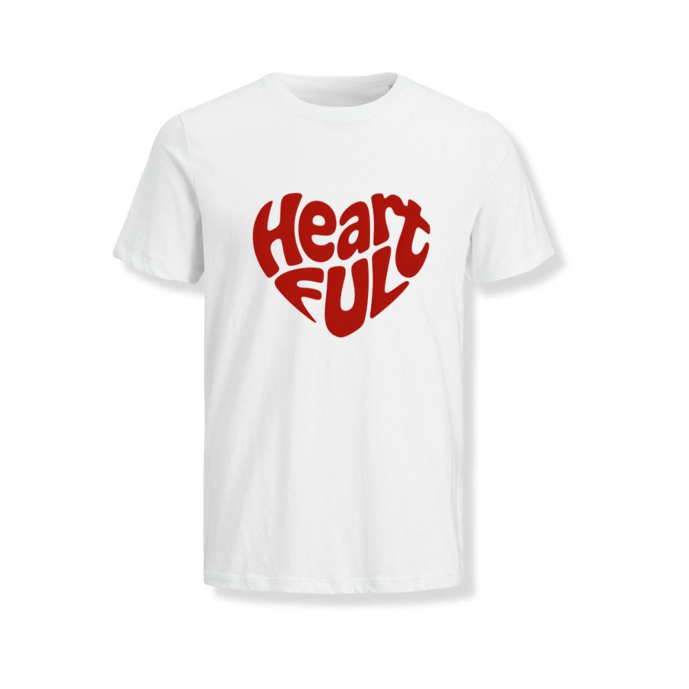 Heart Full Retro Typography Love Graphic T-Shirts