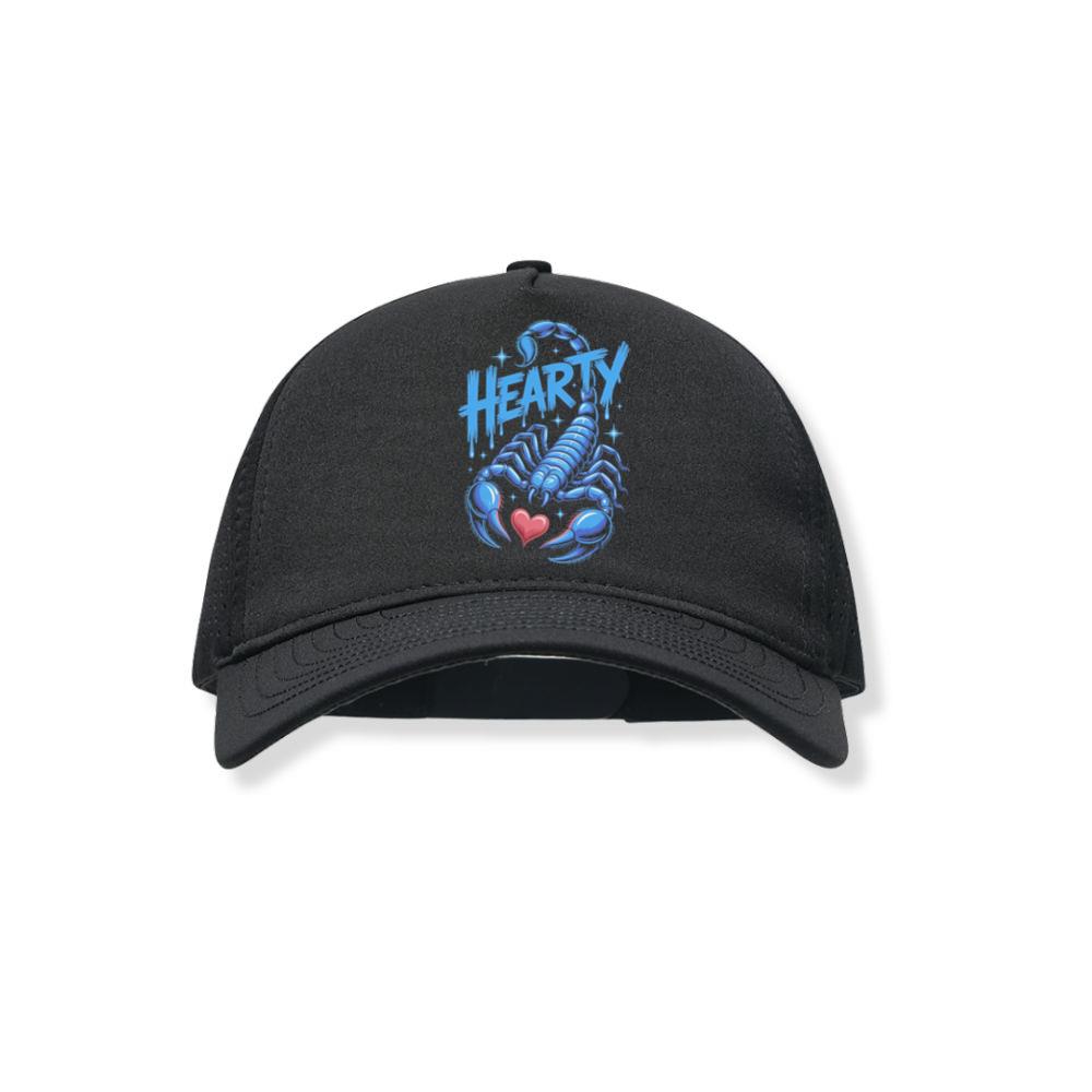 Hearty Skeleton Hand Heart Sign Graphic Black Hat