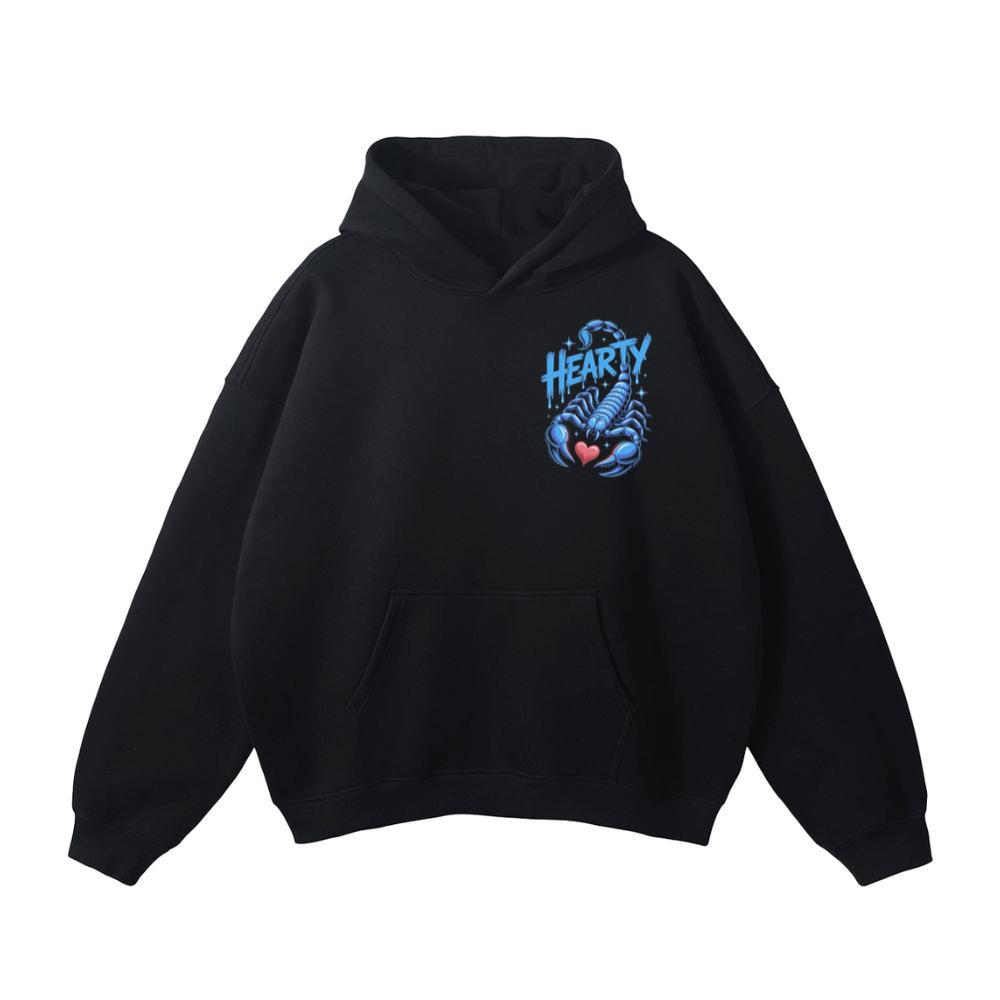 Hearty Skeleton Hand Heart Sign Graphic Hoodie