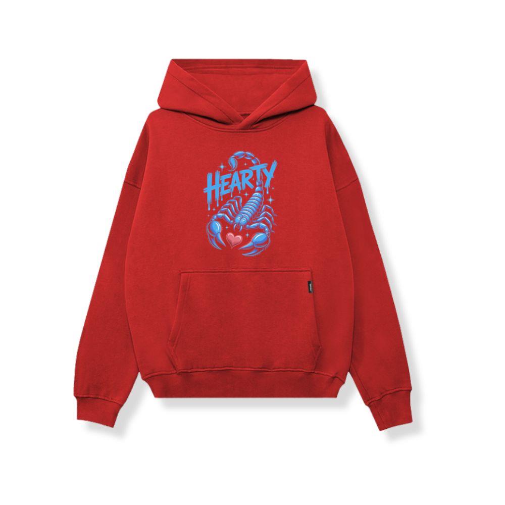 Hearty Skeleton Hand Heart Sign Graphic Hoodie - Image 4