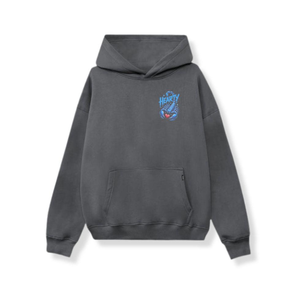 Hearty Skeleton Hand Heart Sign Graphic Hoodie