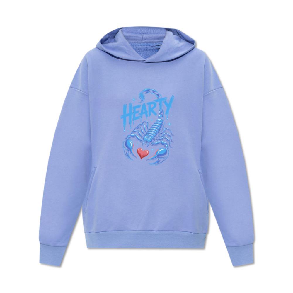 Hearty Skeleton Hand Heart Sign Graphic Hoodie