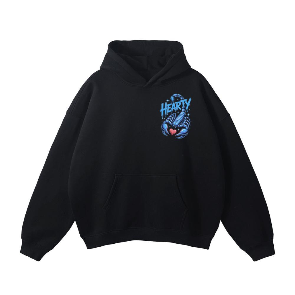 Hearty Skeleton Hand Heart Sign Graphic Hoodie