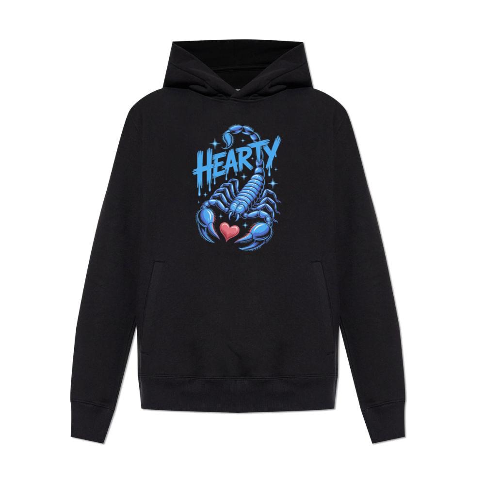 Hearty Skeleton Hand Heart Sign Graphic Hoodies