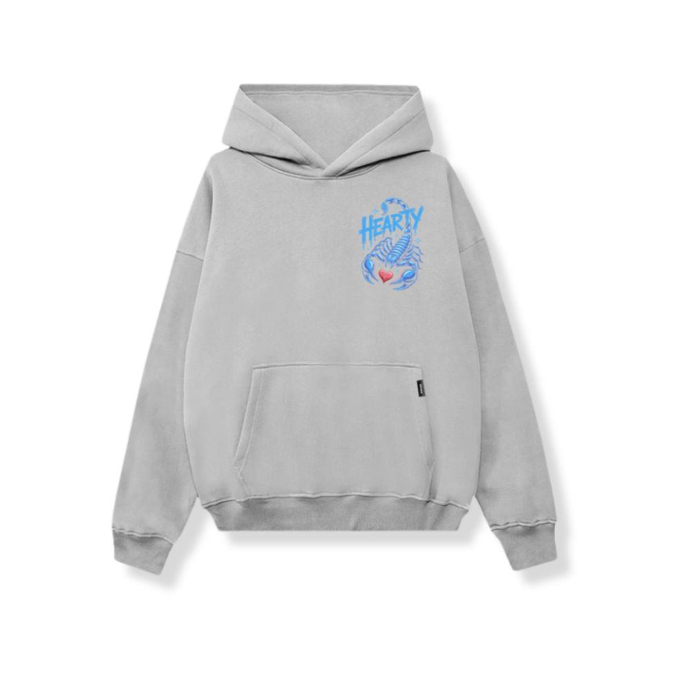 Hearty Skeleton Hand Heart Sign Graphic Hoodies