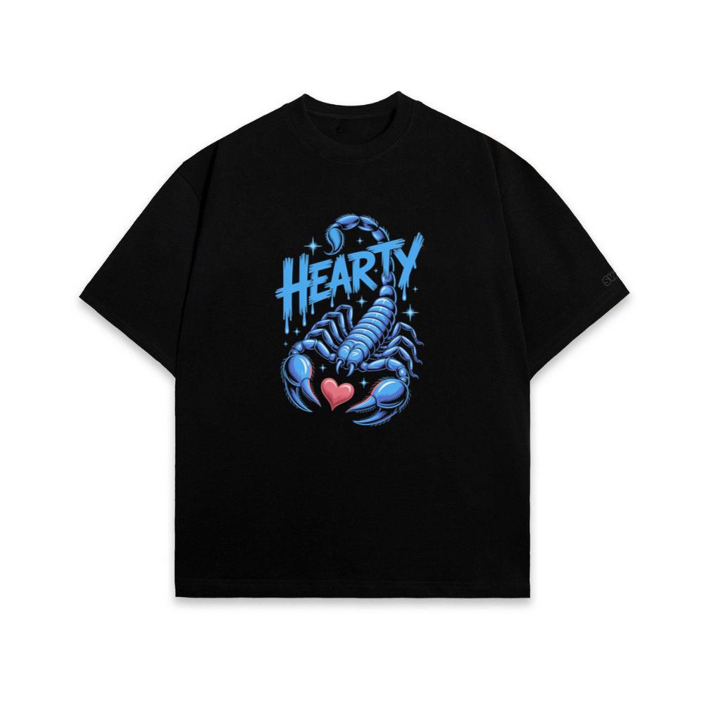 Hearty Skeleton Hand Heart Sign Graphic T-Shirt