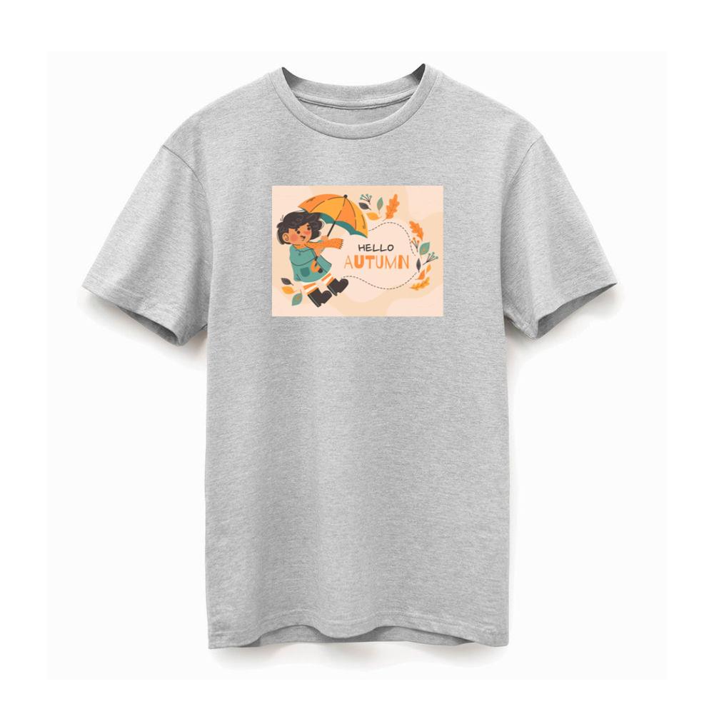 Hello Autumn with Child and Umbrella T-Shirts