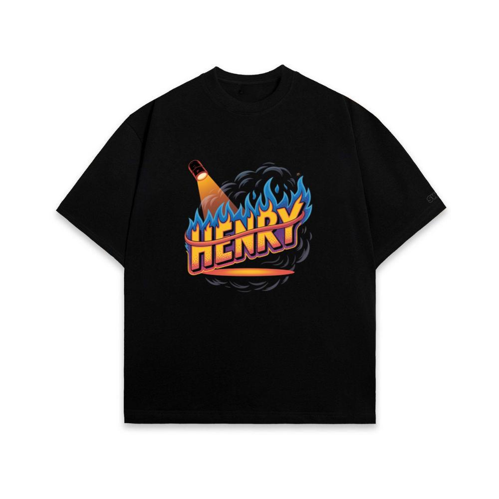 Henry Fire Bottle Retro Cartoon Design T-Shirt
