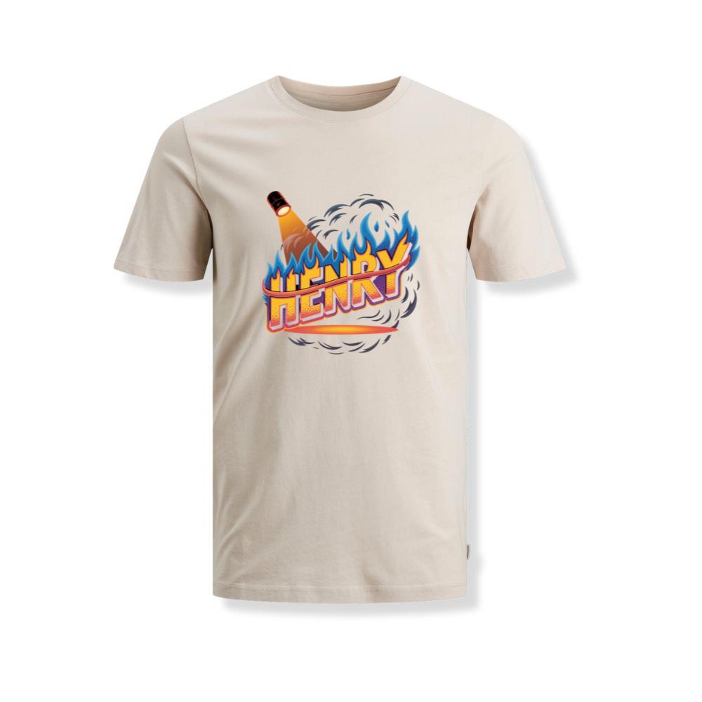 Henry Fire Bottle Retro Cartoon Design T-Shirts