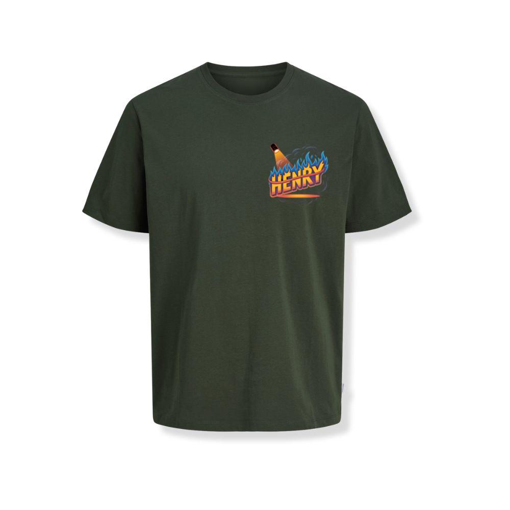 Henry Fire Bottle Retro Cartoon Design T-Shirts