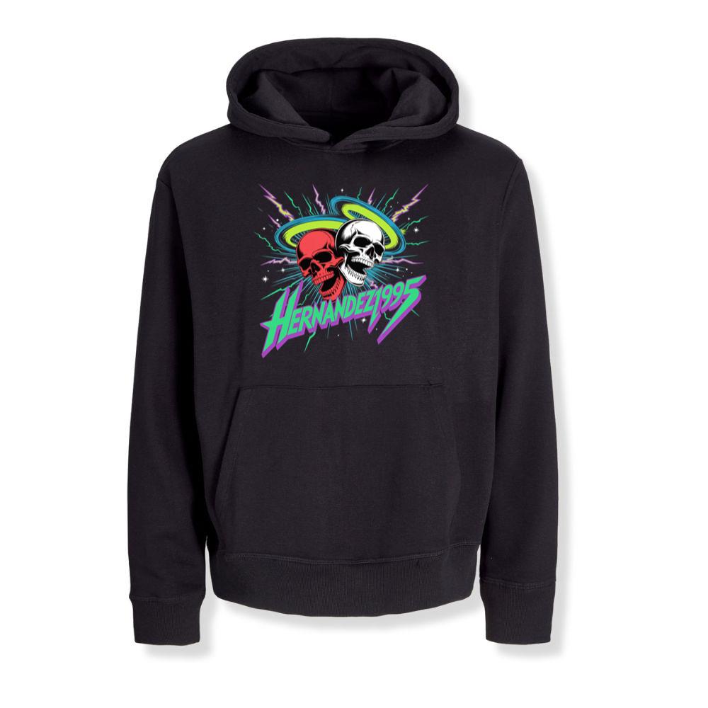 Hernandez 1995 Skull Neon Retro Graphic Hoodies