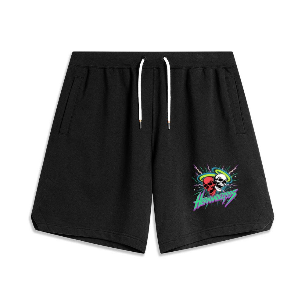 Hernandez 1995 Skull Neon Retro Graphic Men's Basketball Shorts