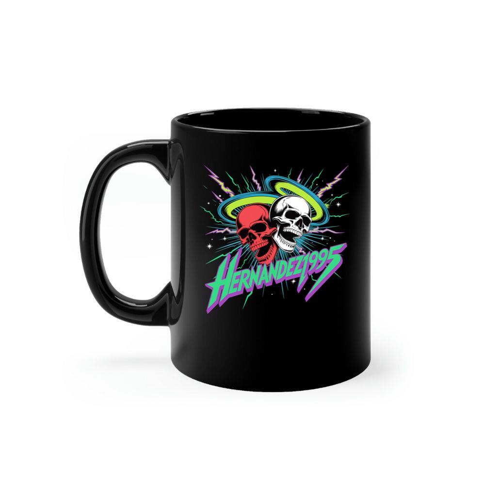 Hernandez 1995 Skull Neon Retro Graphic Mug