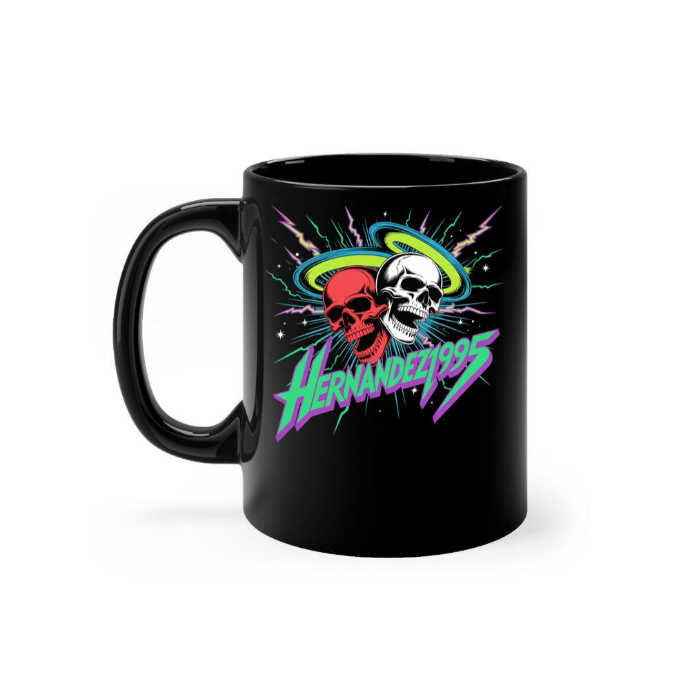 Hernandez 1995 Skull Neon Retro Graphic Mug