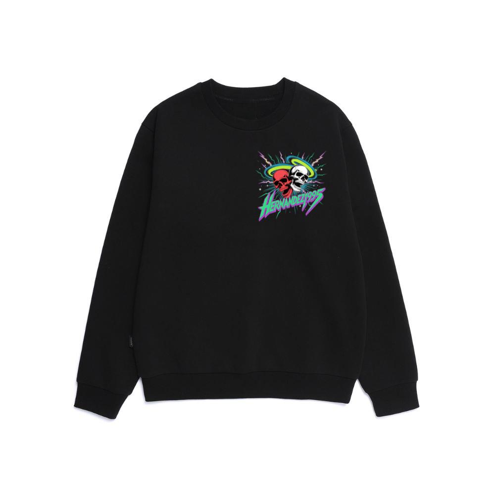 Hernandez 1995 Skull Neon Retro Graphic Sweatshirt