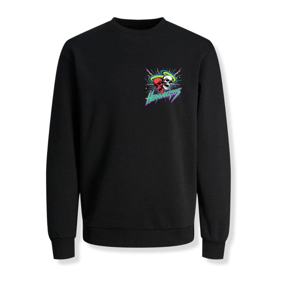 Hernandez 1995 Skull Neon Retro Graphic Sweatshirt