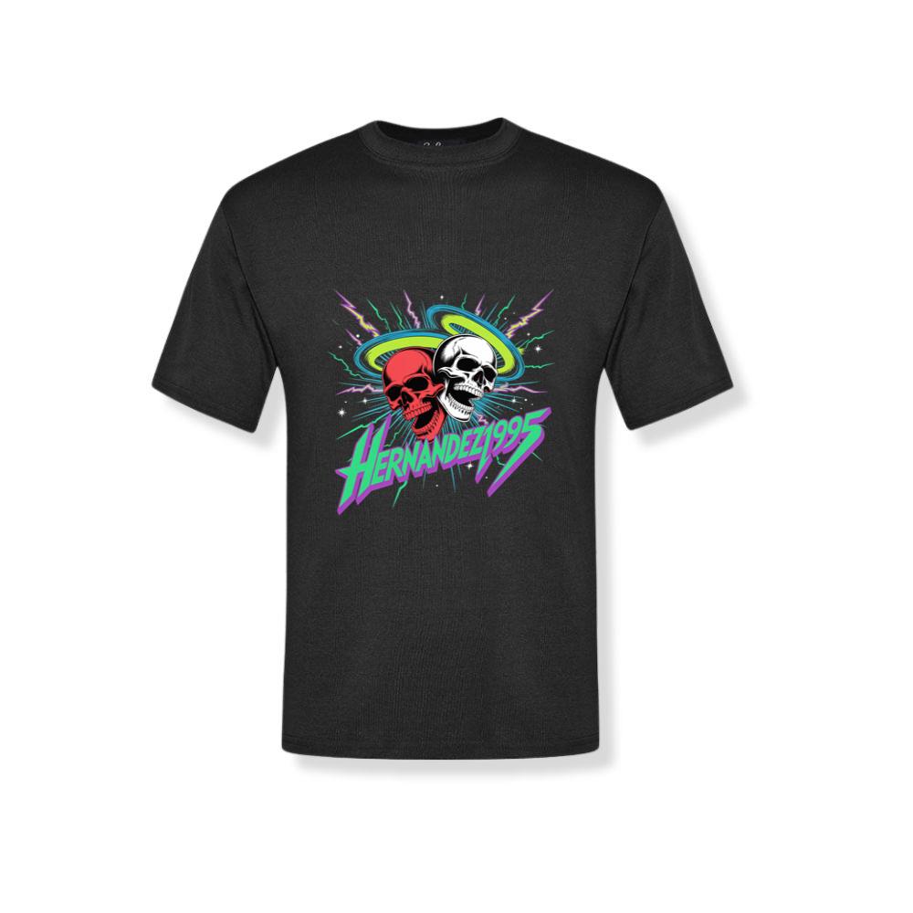 Hernandez 1995 Skull Neon Retro Graphic T-Shirt