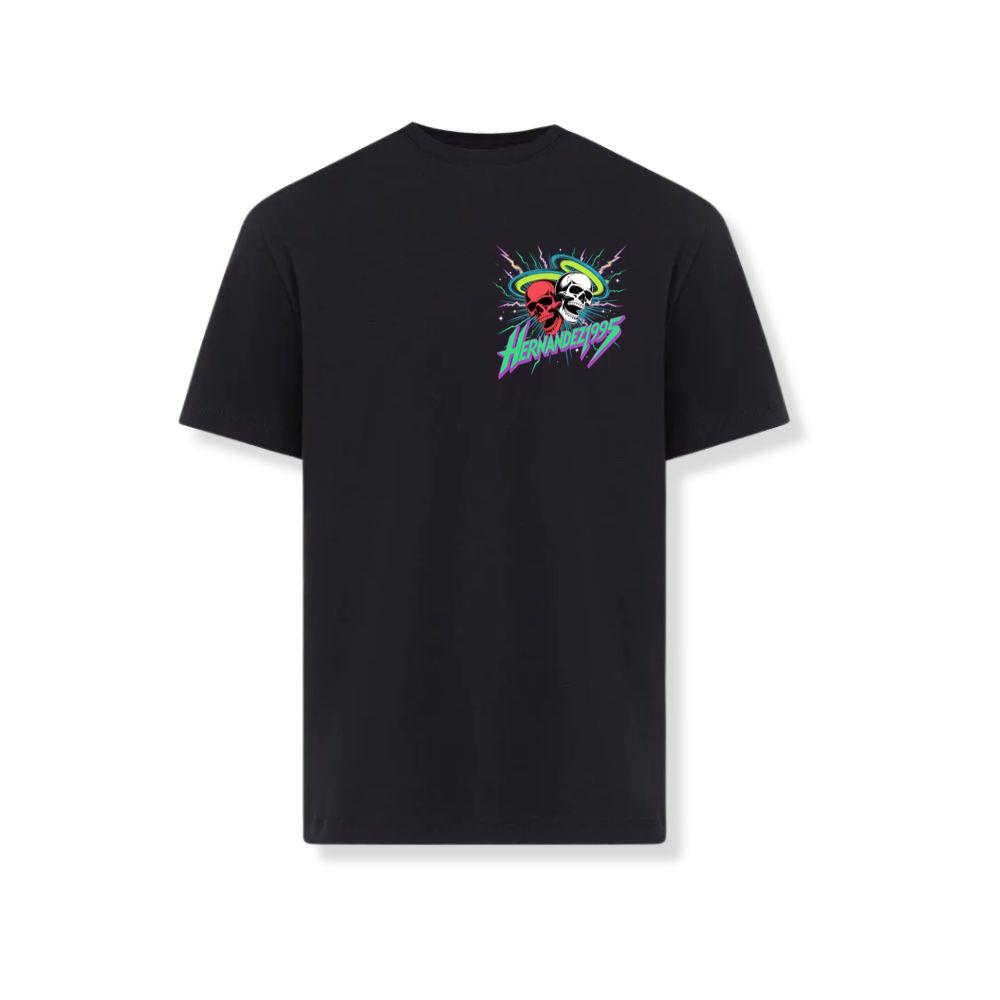 Hernandez 1995 Skull Neon Retro Graphic TShirt Groovethink