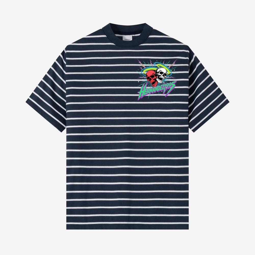 Hernandez 1995 Skull Neon Retro Graphic T-Shirt